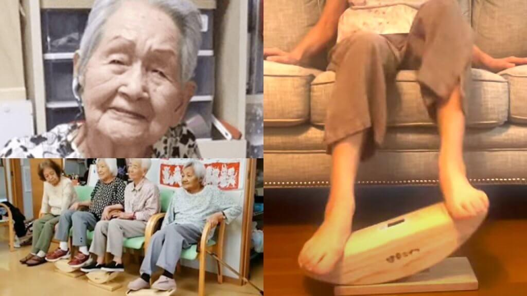 95歳でもやっている「座ったままのあしふみウォーキング」